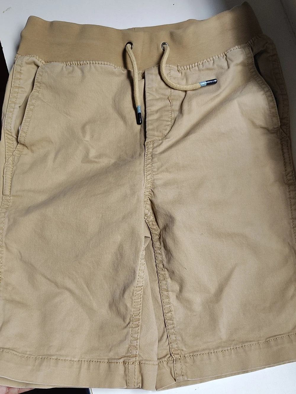 Kids Drawstring Casual Shorts size M  - Khaki